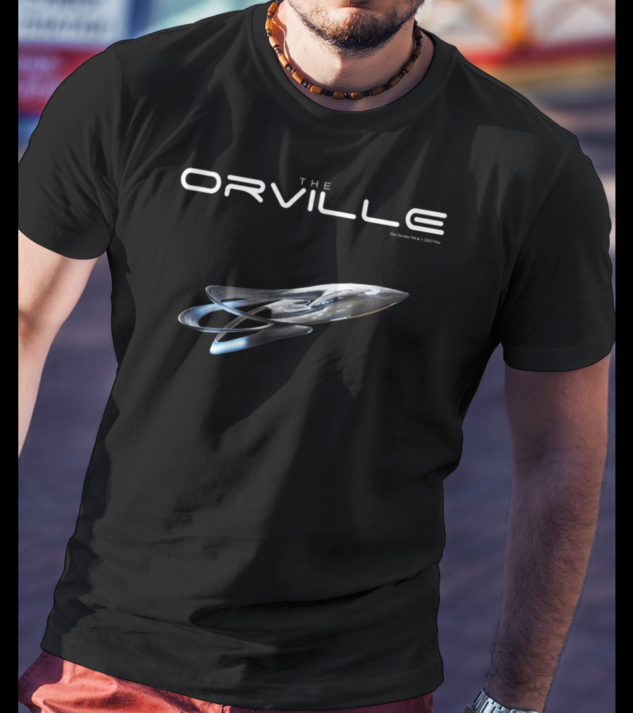 The Orville Ship U.S.S. Orville ECV-197 Sci-Fi Series Fan Merchandise T-Shirt