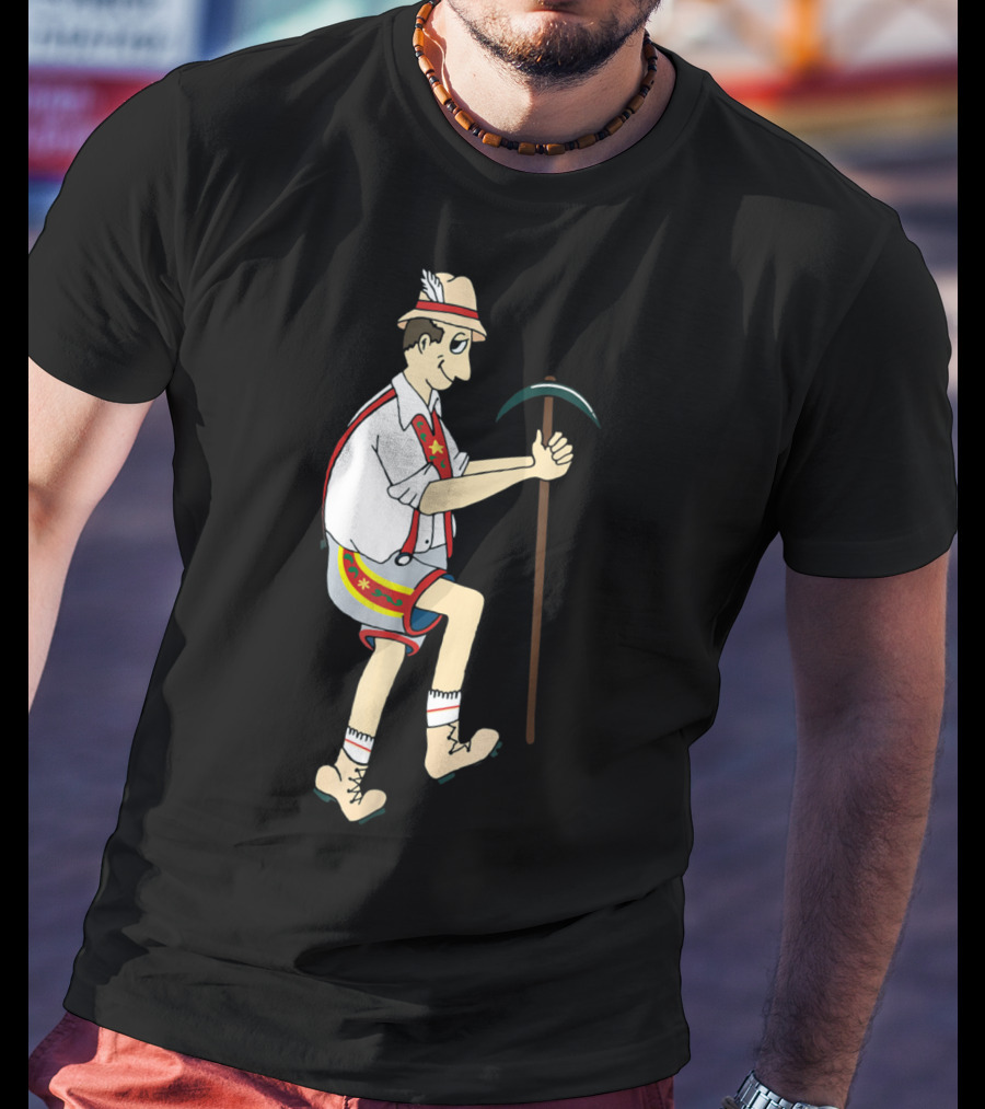 Yodely Guy The Price Is Right Cliff Hangers Game Character Bavarian Lederhosen T-Shirt