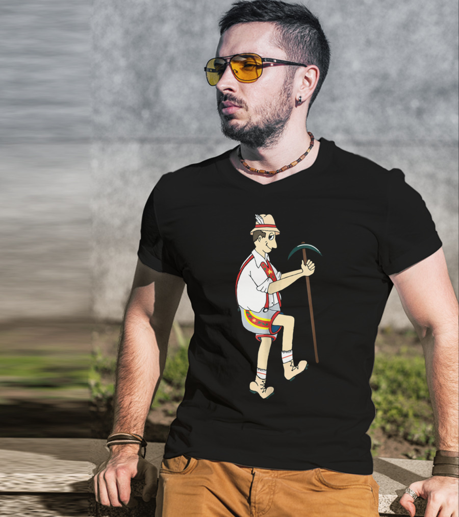 Yodely Guy The Price Is Right Cliff Hangers Game Character Bavarian Lederhosen T-Shirt