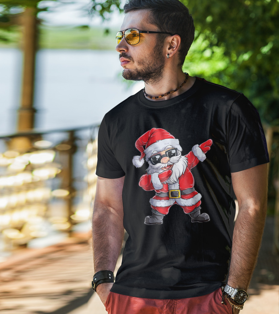 Santa Dab With Sunglasses Joyful Holiday T-Shirt