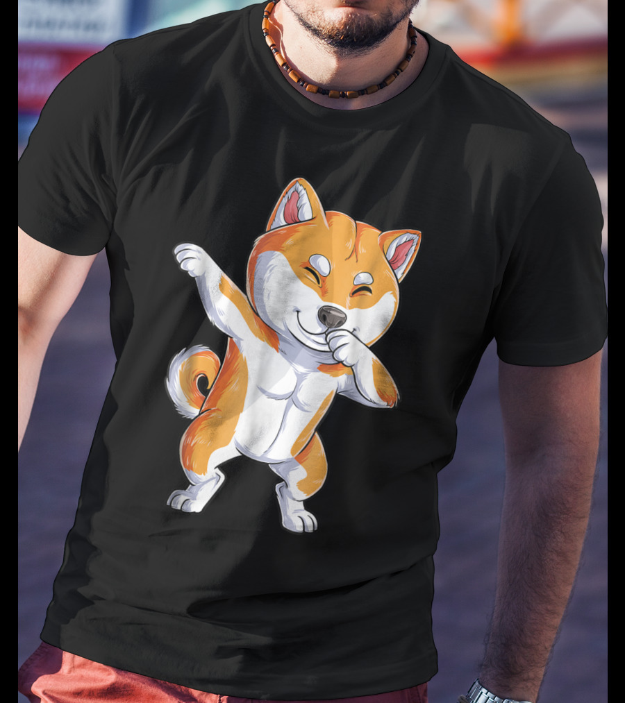 Dabbing Shiba Inu Kids Boys Puppy Dance T-Shirt