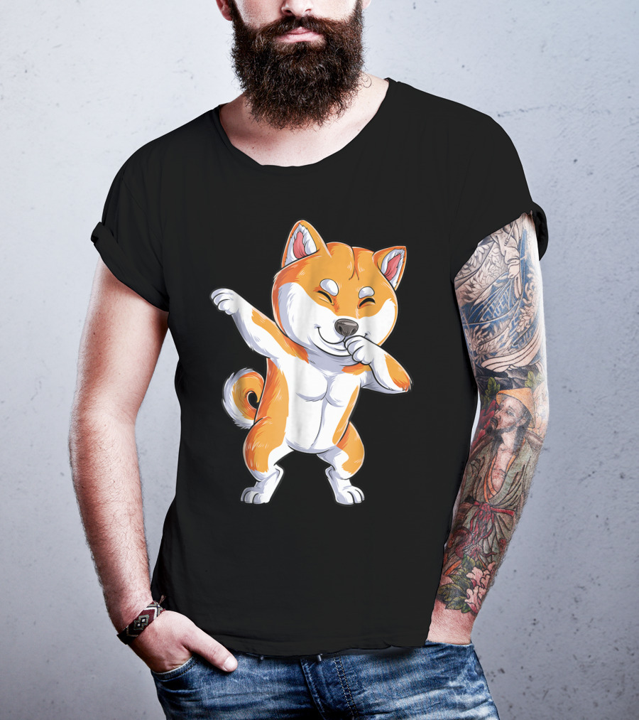 Dabbing Shiba Inu Kids Boys Puppy Dance T-Shirt