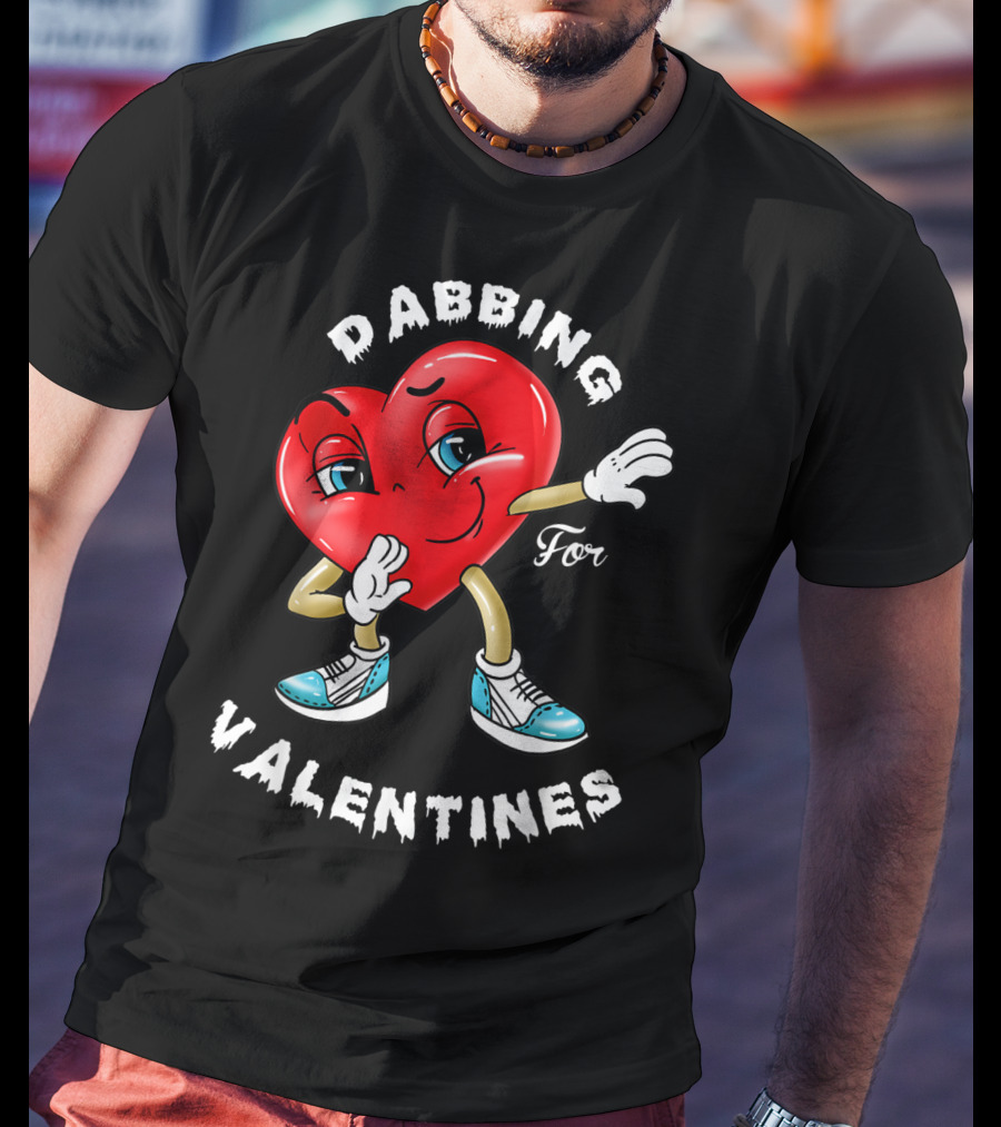 Dabbing Valentines Heart For Girlfriend T-Shirt