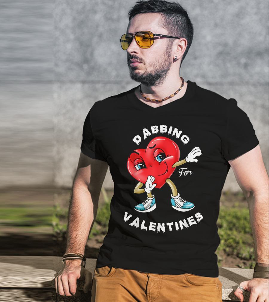 Dabbing Valentines Heart For Girlfriend T-Shirt