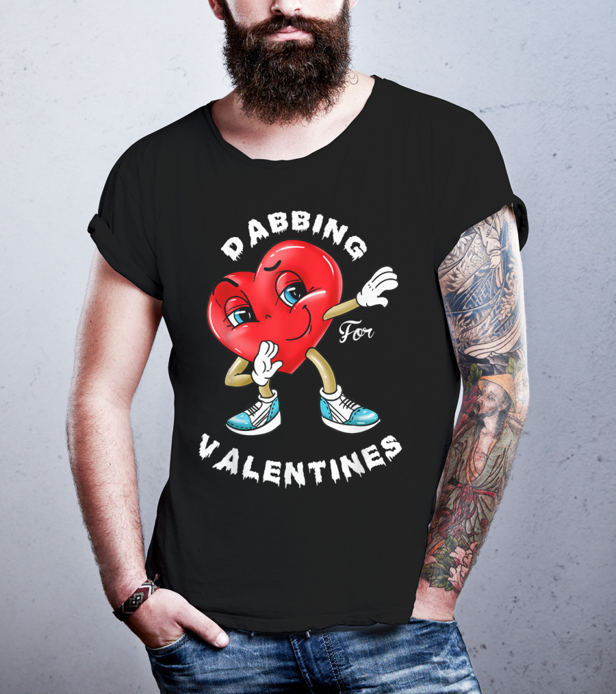 Dabbing Valentines Heart For Girlfriend T-Shirt