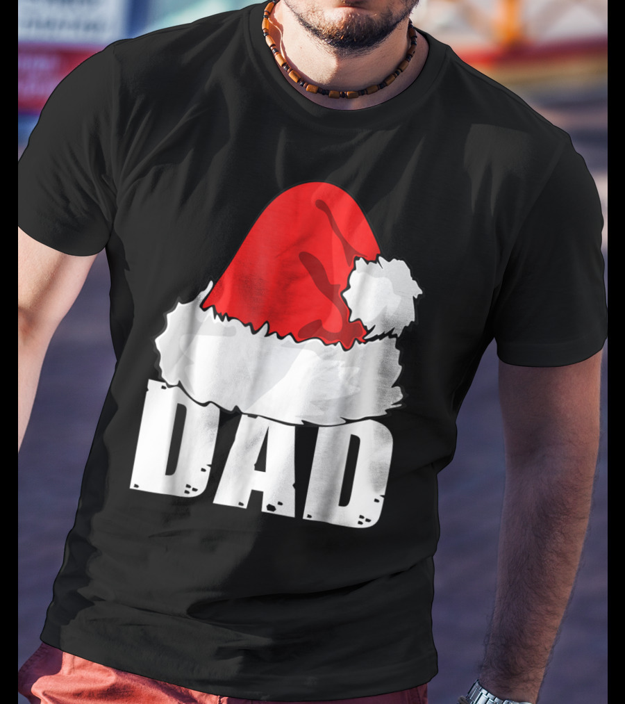 Dad Christmas Santa Hat Family T-Shirt