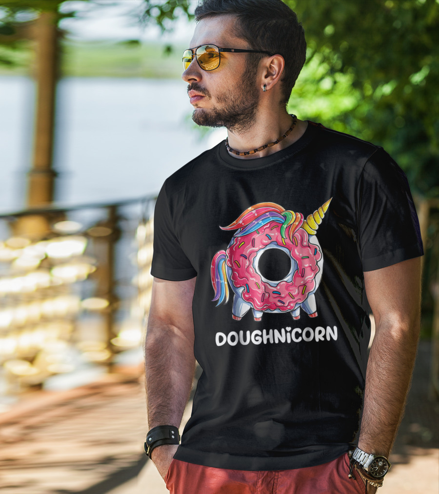 Doughnicorn Unicorn Donut With Rainbow Sprinkles T-Shirt