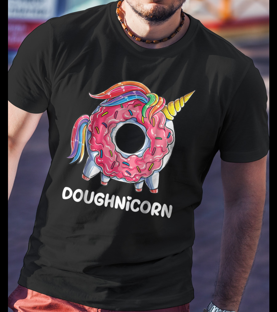 Doughnicorn Unicorn Donut With Rainbow Sprinkles T-Shirt