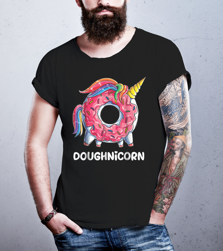 Doughnicorn Unicorn Donut With Rainbow Sprinkles T-Shirt