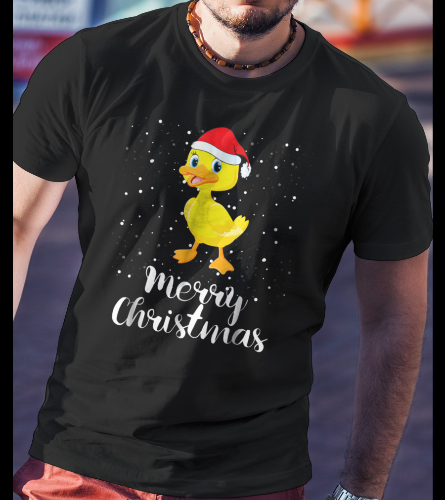 Merry Christmas Duck Funny Family Group Matching T-Shirt