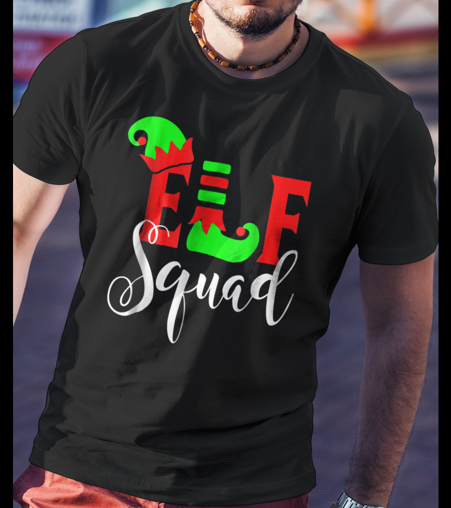 Elf Squad Festive Holiday Family T-Shirt