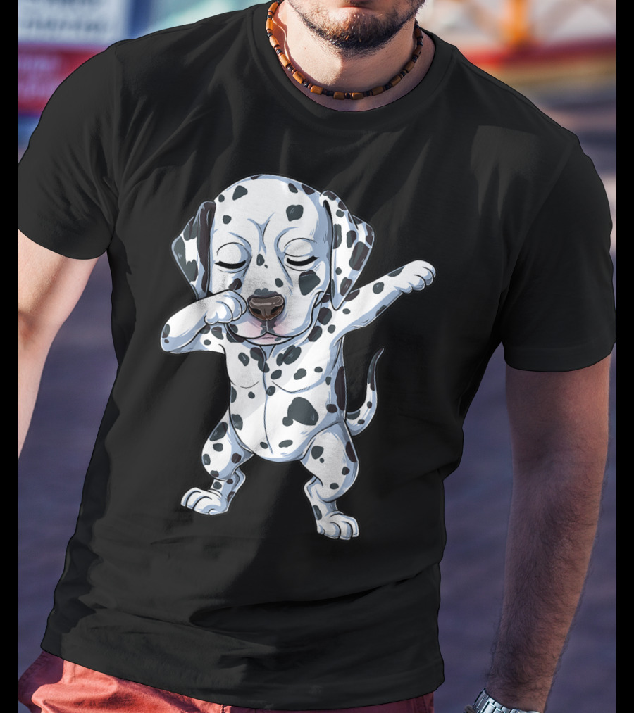 Dalmatian Dabbing Dog Lover Kids Boys Dab T-Shirt