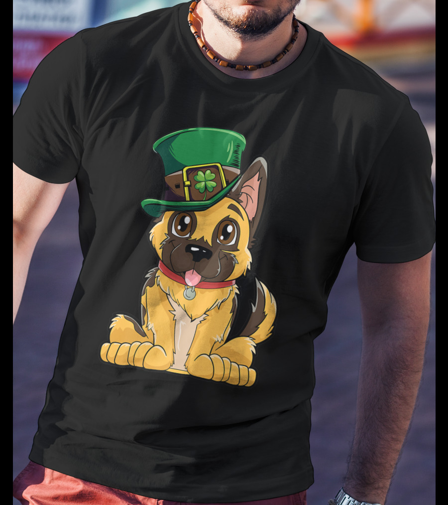 German Shepherd Dog Leprechaun St Patricks Day T-Shirt