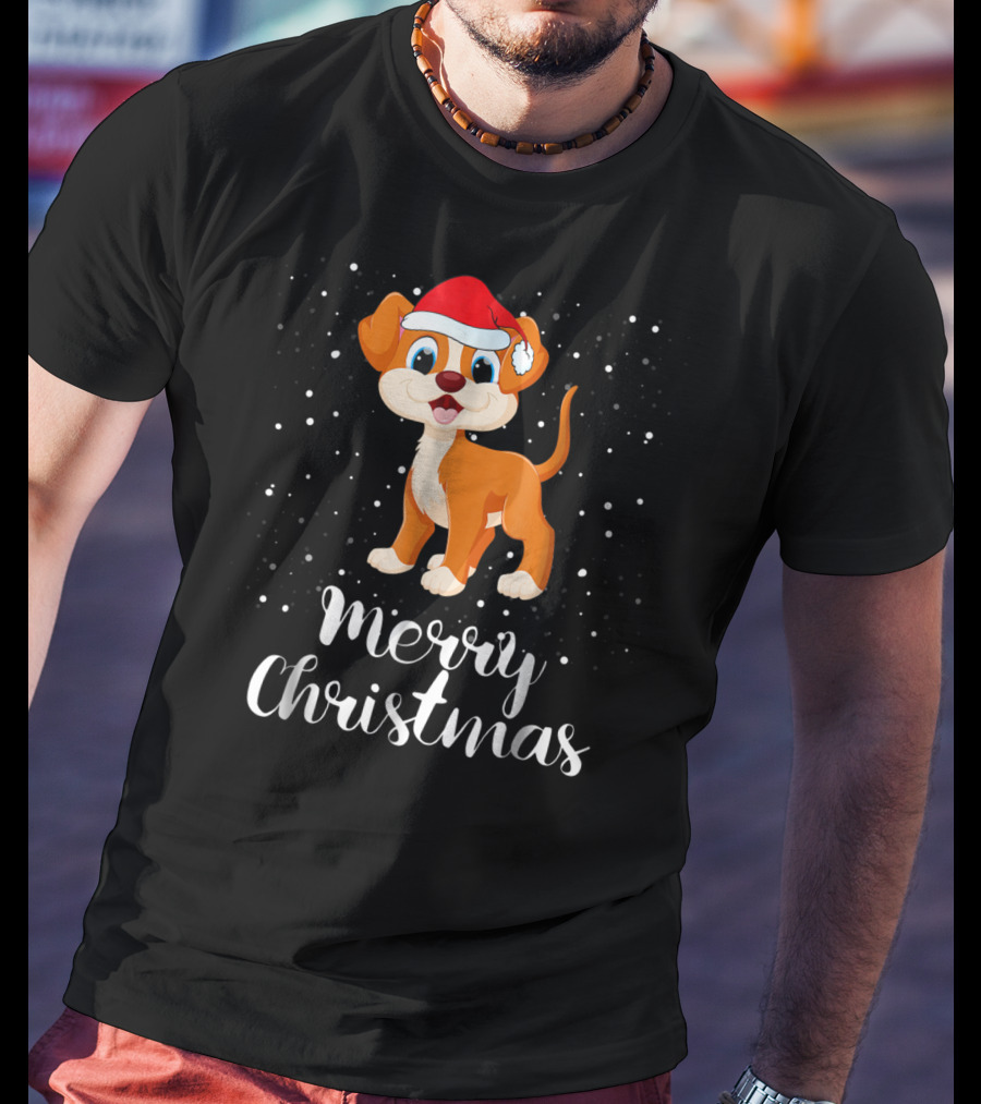 Merry Christmas Dog Funny Christmas Matching Family Group T-Shirt