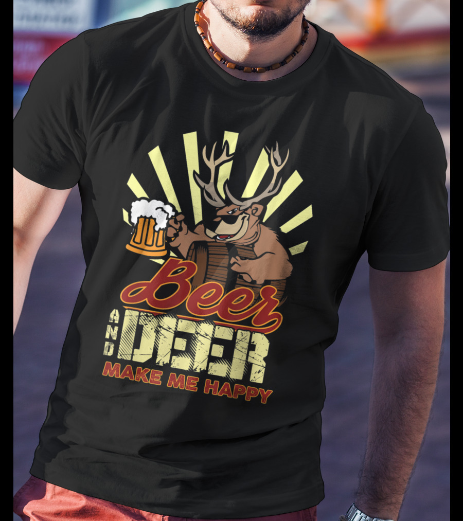 Beer And Deer Make Me Happy T-Shirt