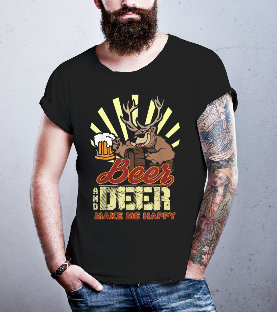 Beer And Deer Make Me Happy T-Shirt