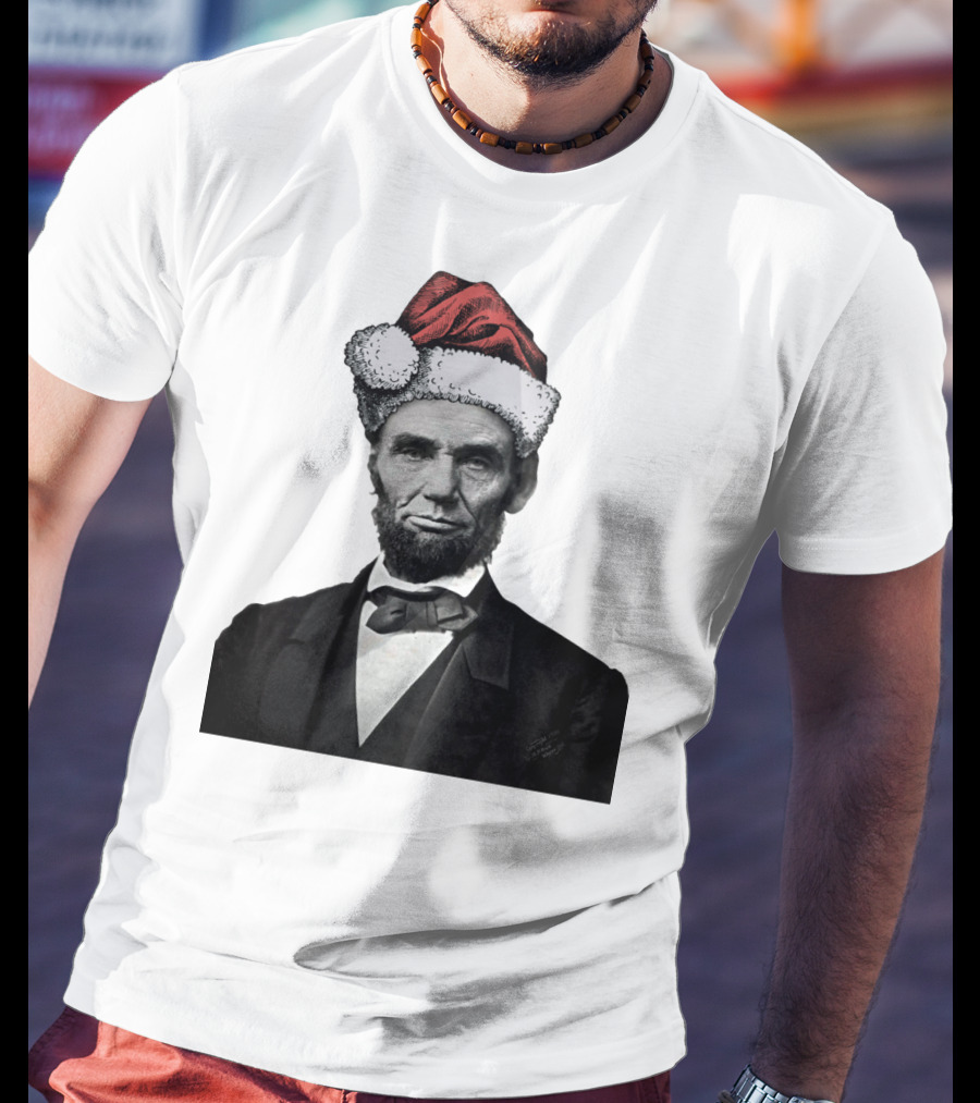 Abraham Lincoln Santa Hat T-Shirt