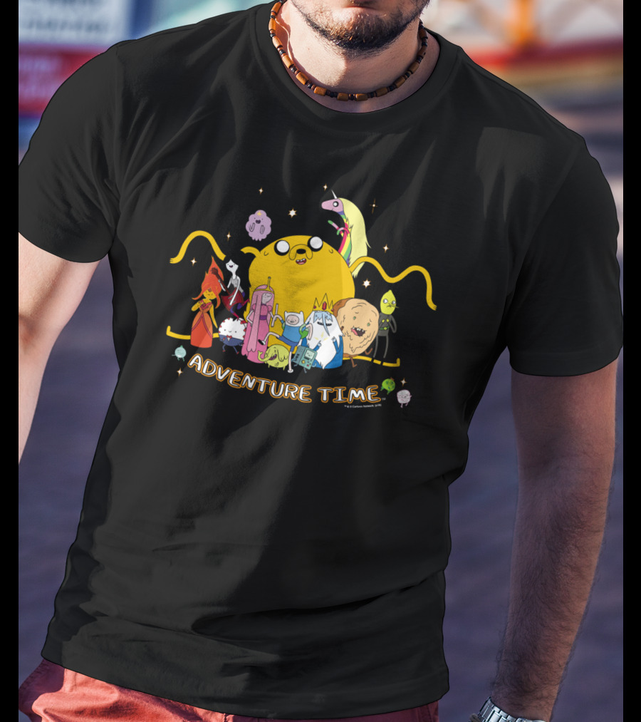 Adventure Time Characters Gathered With Jake Outstretched T-Shirt