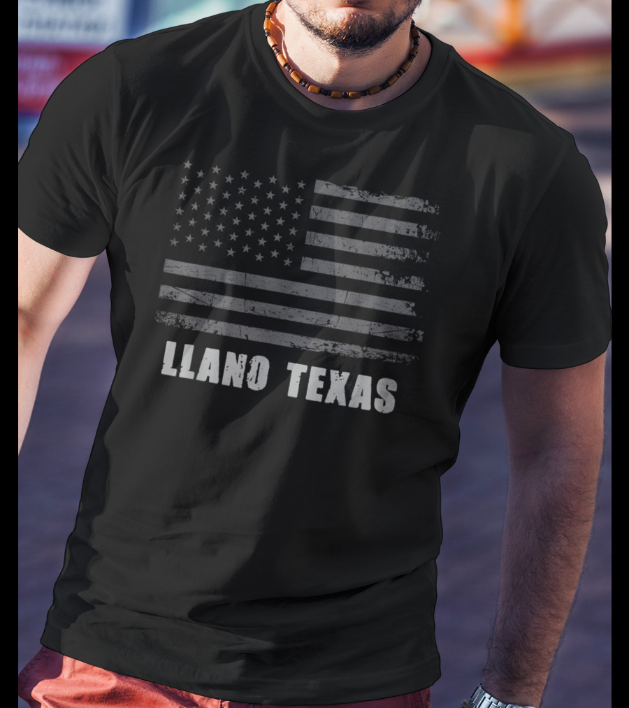 American Flag Llano Texas USA Patriotism T-Shirt