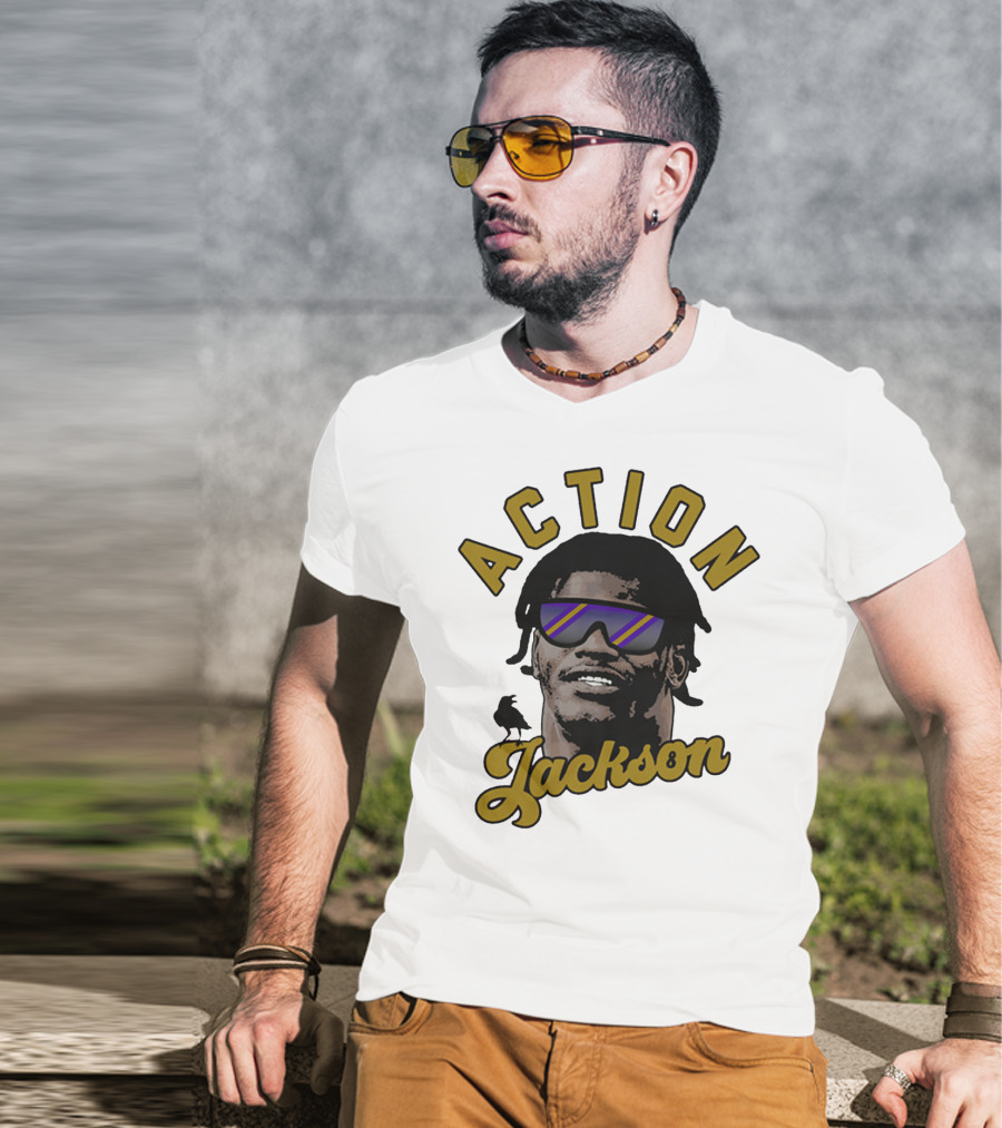 Baltimore Maryland Action Jackson Qb 8 T-Shirt