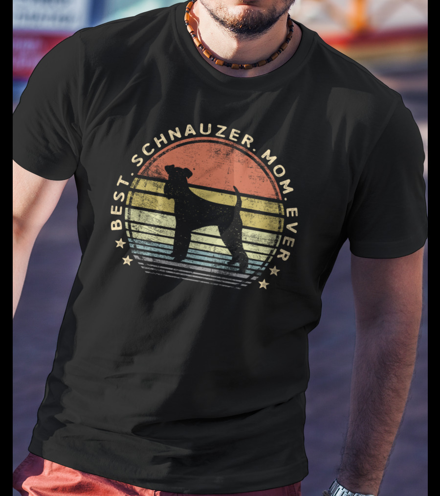 Best Schnauzer Mom Ever Vintage Dog Lover Pet T-Shirt