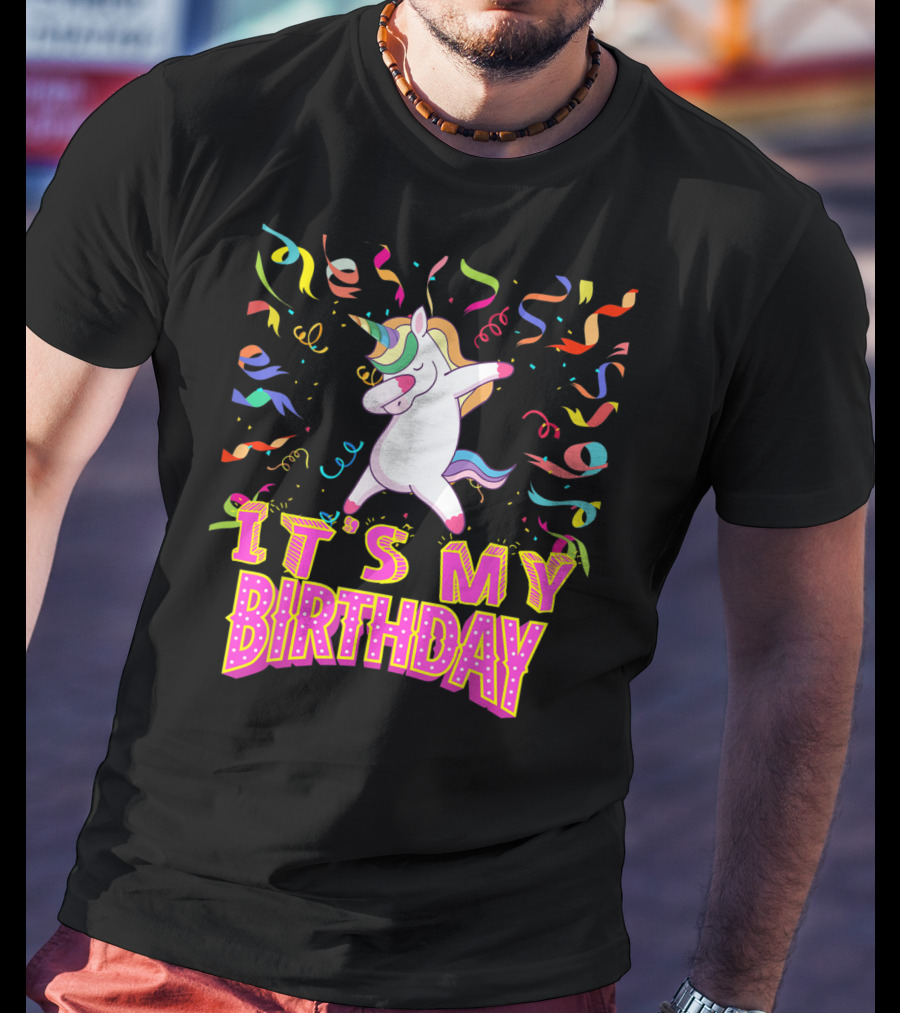 It's My Birthday Dabbing Unicorn Party T-Shirt