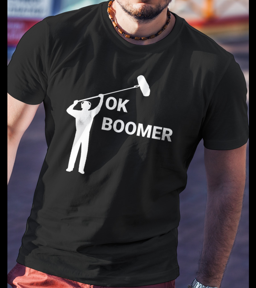 Boom Operator Ok Boomer Boom Microphone Sound T-Shirt