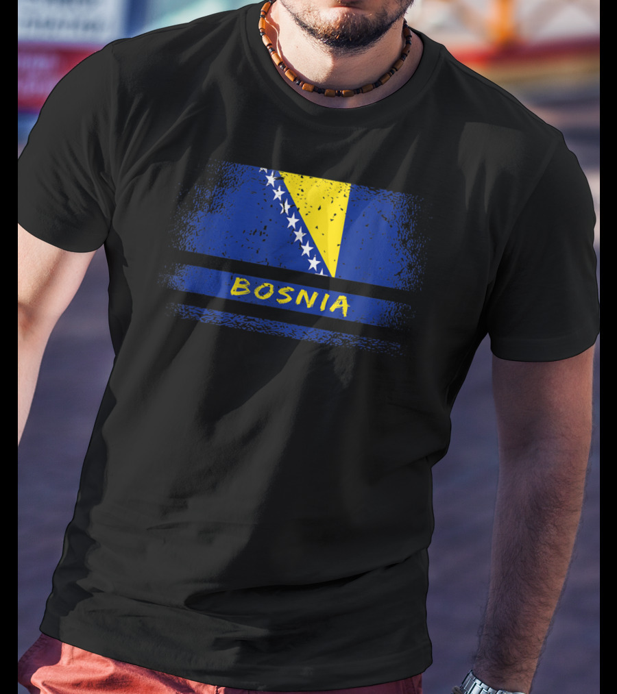 Bosnia Flag Vintage Sarajevo T-Shirt