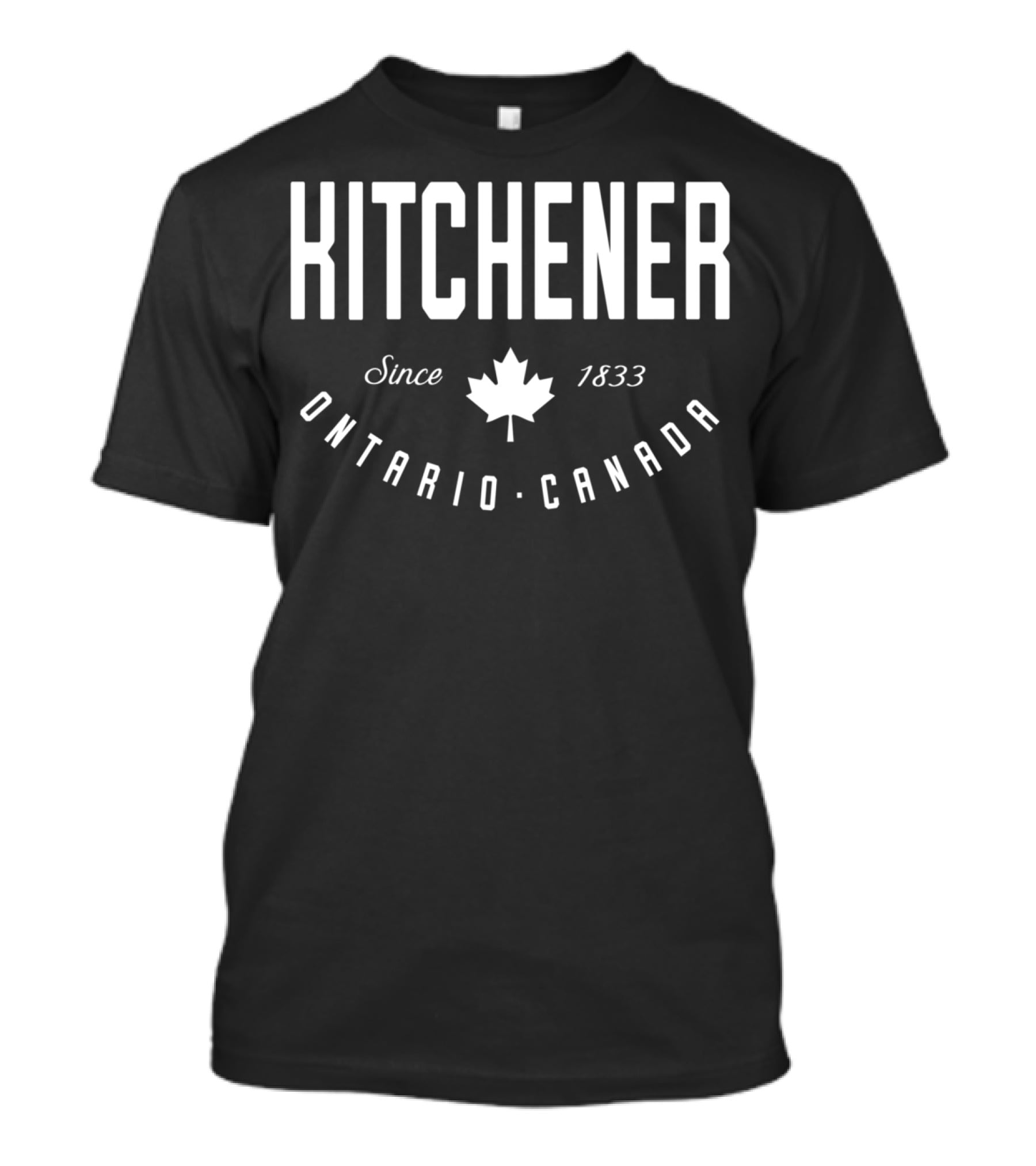 Kitchener Ontario Canada Since 1833 Maple Leaf T-Shirt