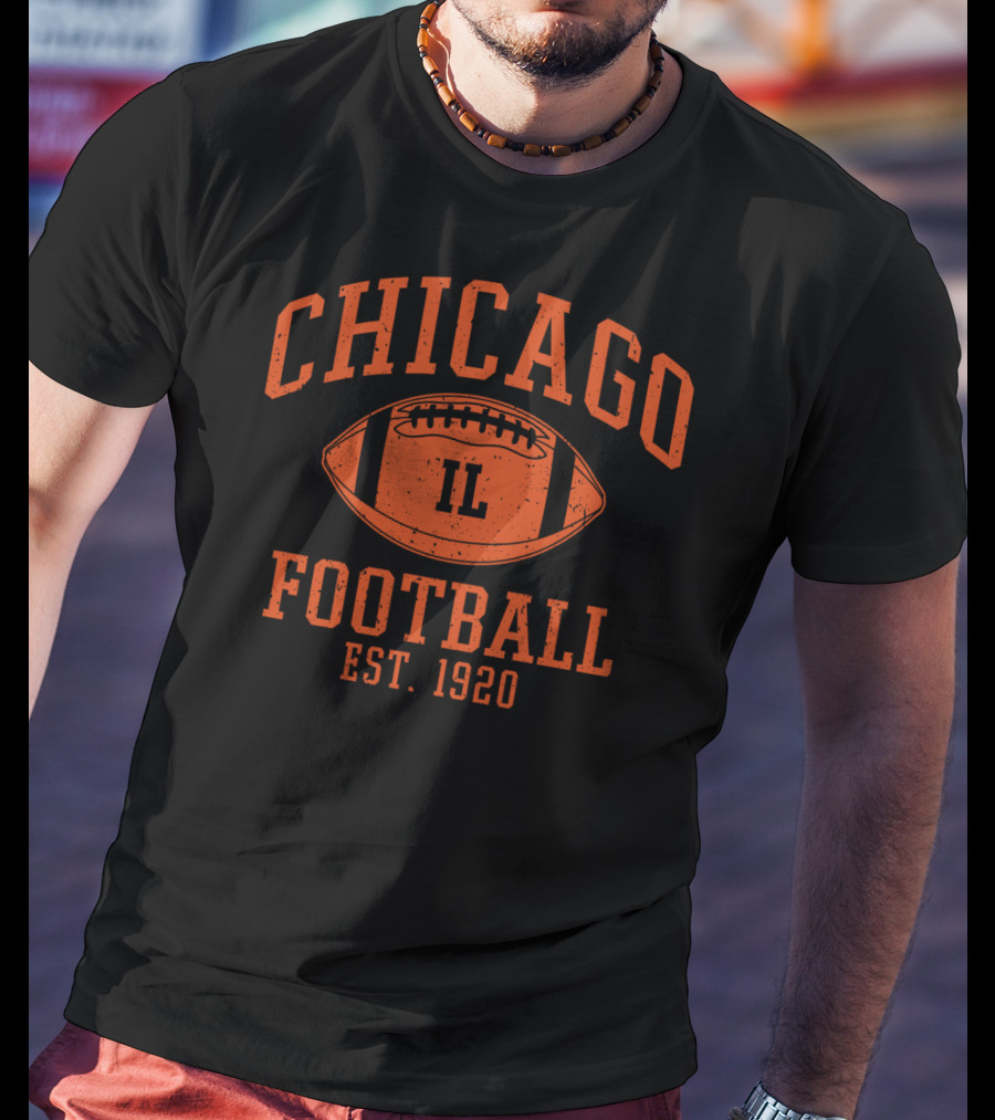 Chicago IL Football Est. 1920 Vintage Illinois Bear T-Shirt