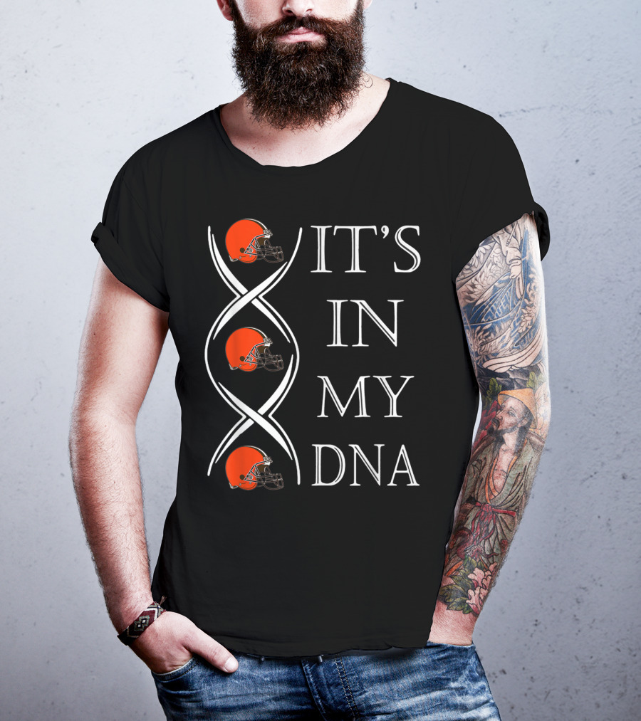 Cleveland Browns It's In My DNA Football Helmets T-Shirt