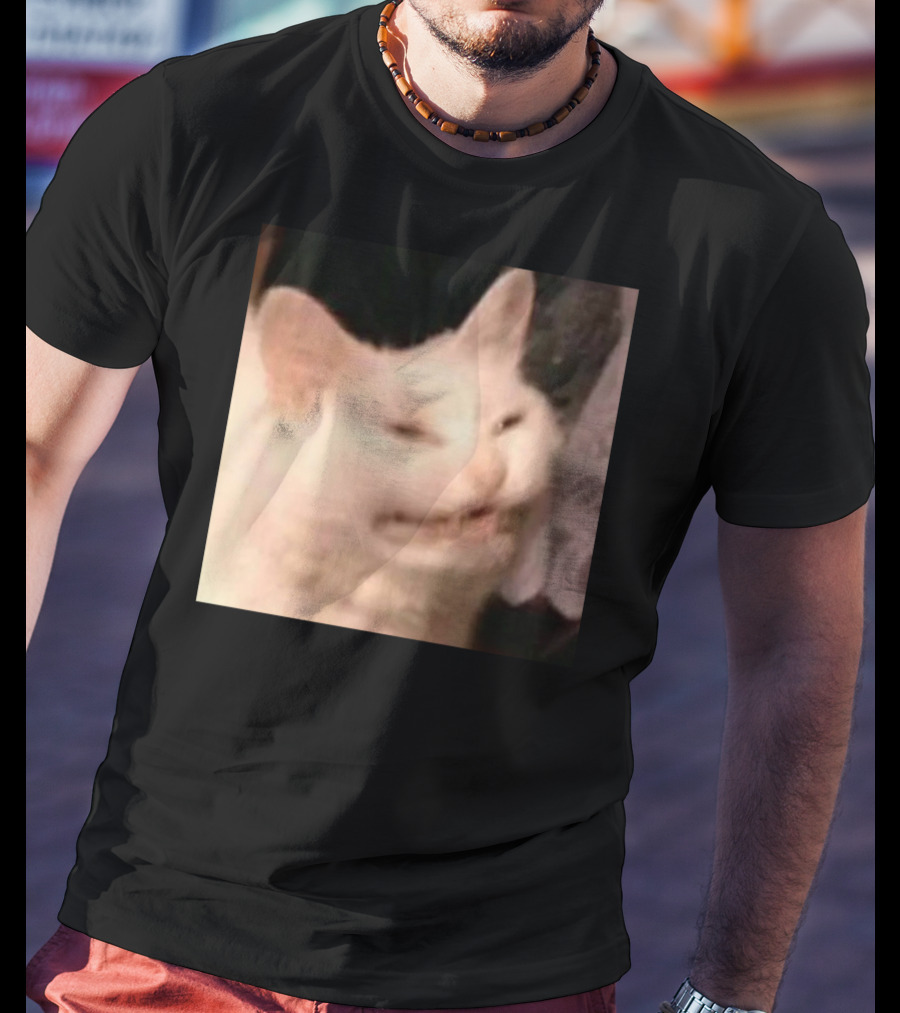 Confused Laughing Cat Meme Expression T-Shirt