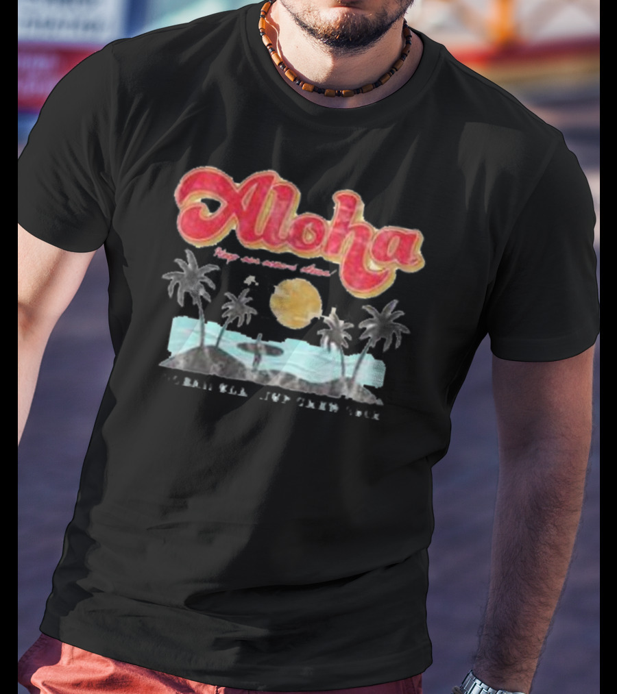 Aloha Hawaii Retro Vintage Beach Palms Sunset T-Shirt