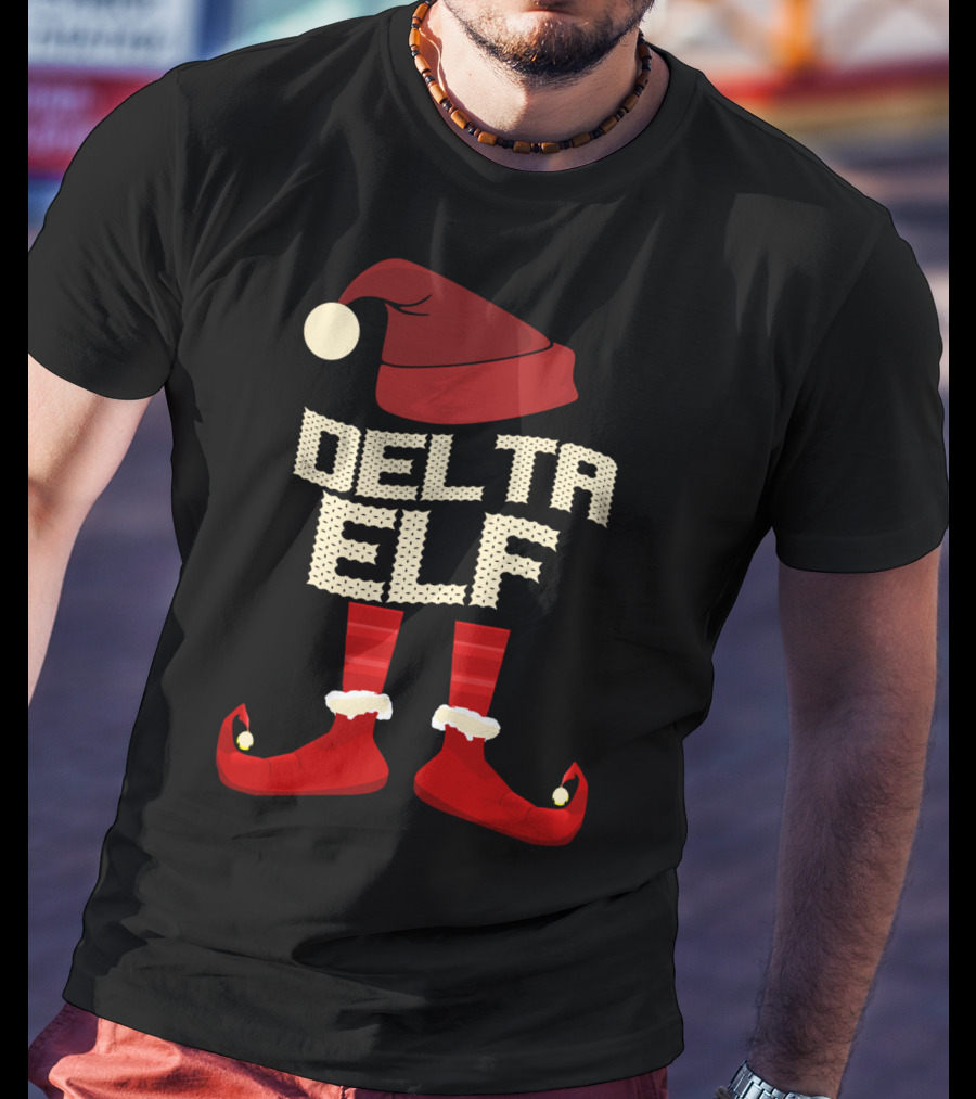 Delta Elf Matching Group Family Christmas Party T-Shirt