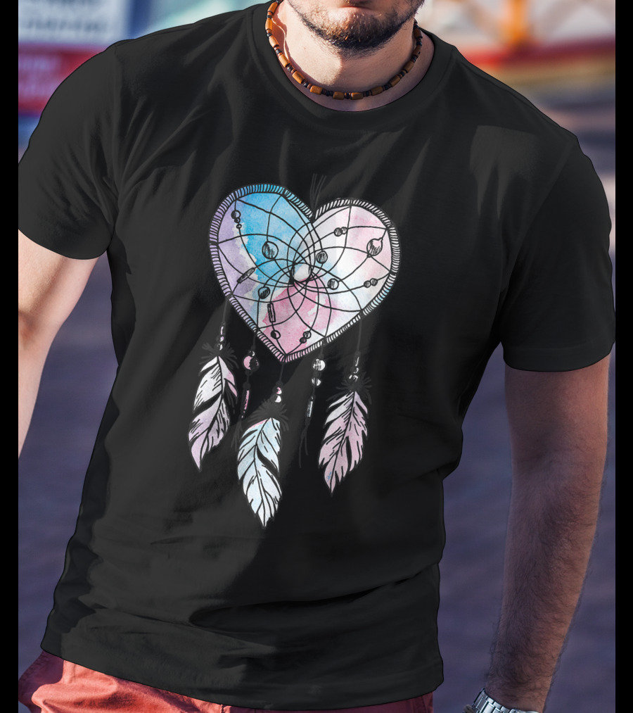 Dream Catcher Native American Heart Boho T-Shirt