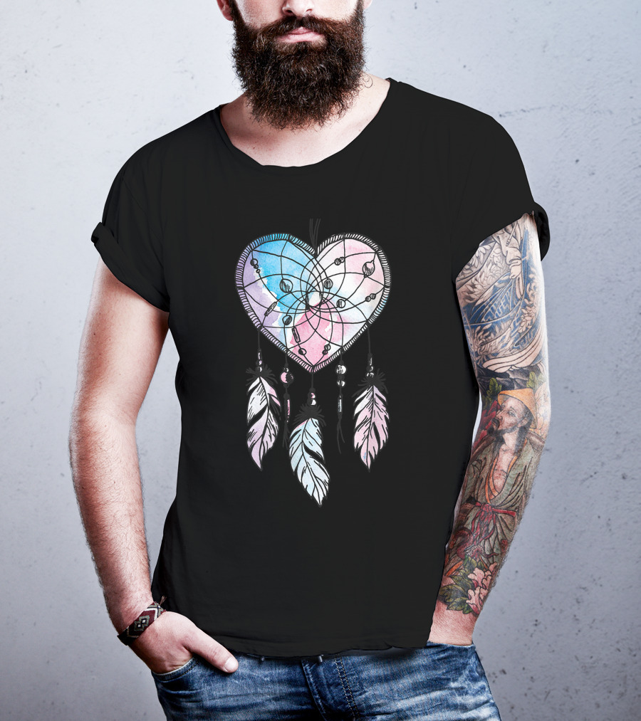 Dream Catcher Native American Heart Boho T-Shirt