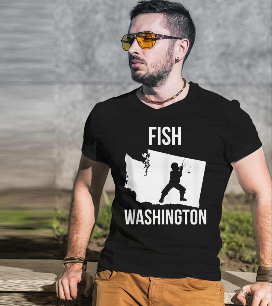 Fish Washington State Fishing Pride T-Shirt