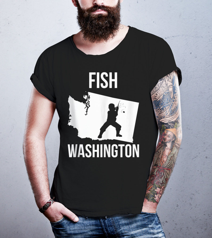 Fish Washington State Fishing Pride T-Shirt
