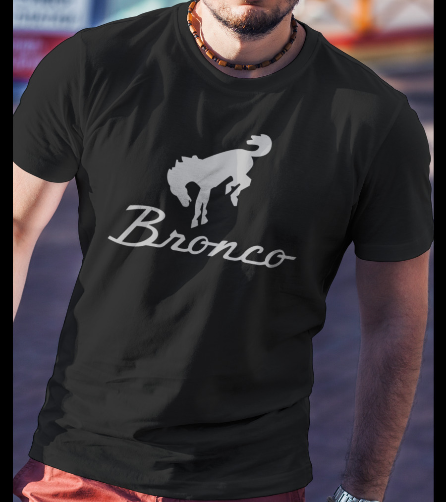 Bronco Gray Ford Iconic Horse T-Shirt