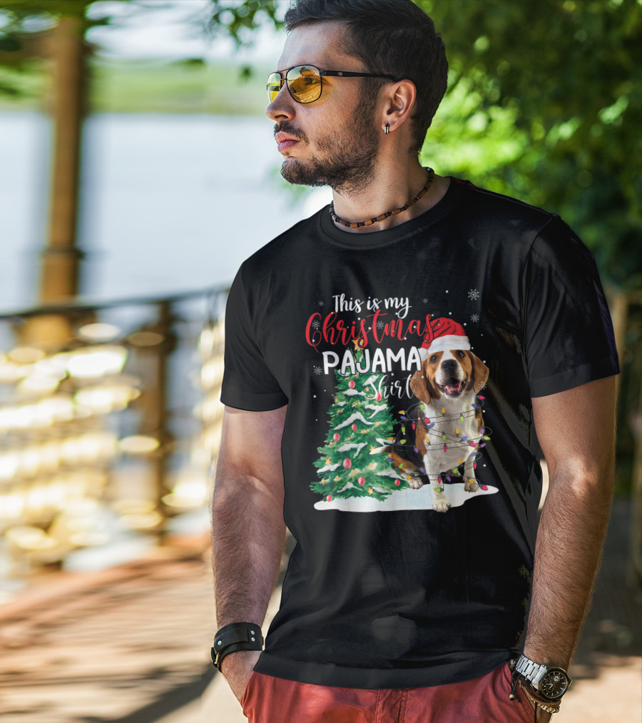 This Is My Christmas Pajama Shirt Beagle Dog T-Shirt