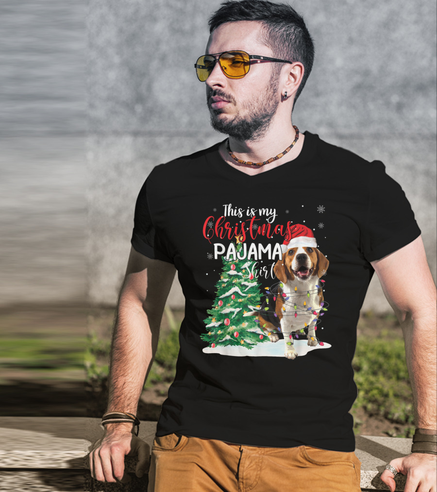 This Is My Christmas Pajama Shirt Beagle Dog T-Shirt