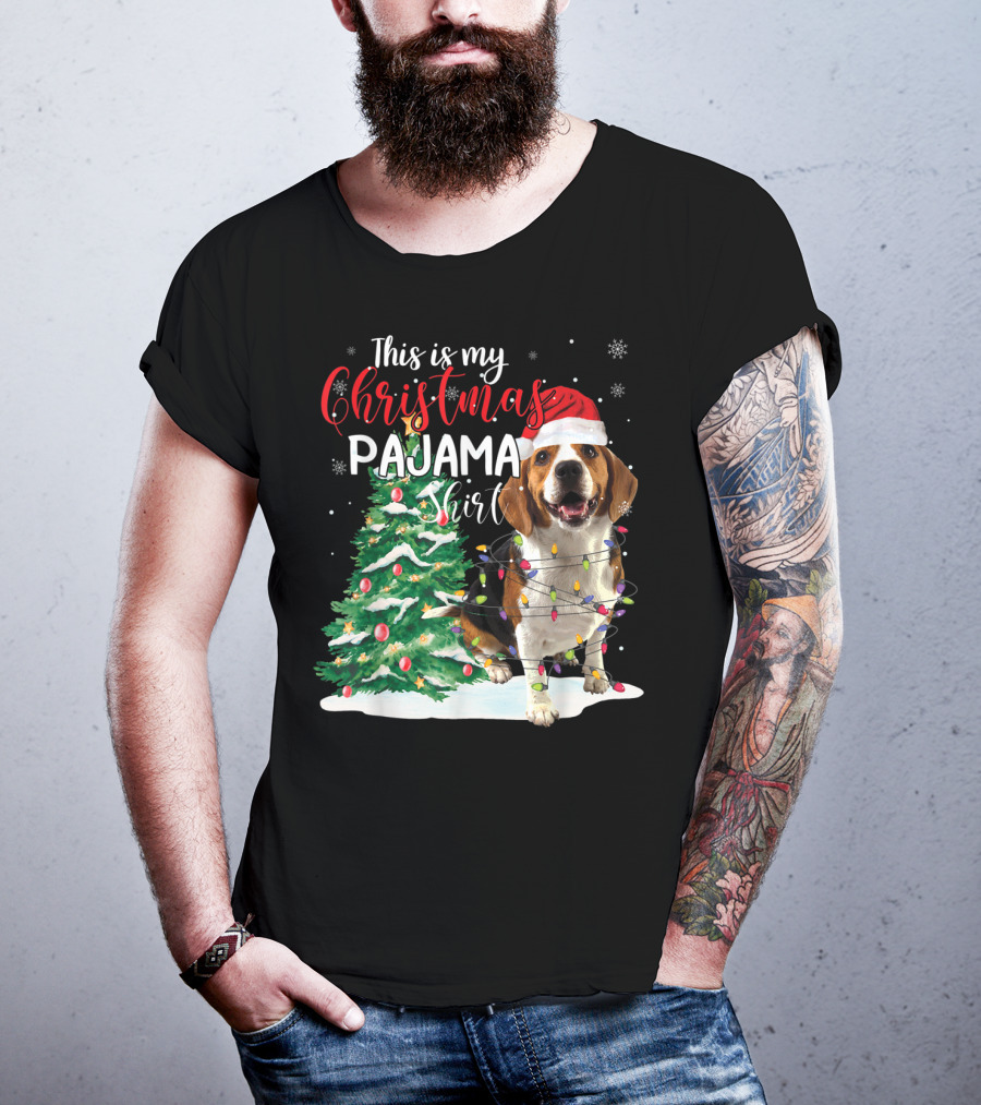 This Is My Christmas Pajama Shirt Beagle Dog T-Shirt
