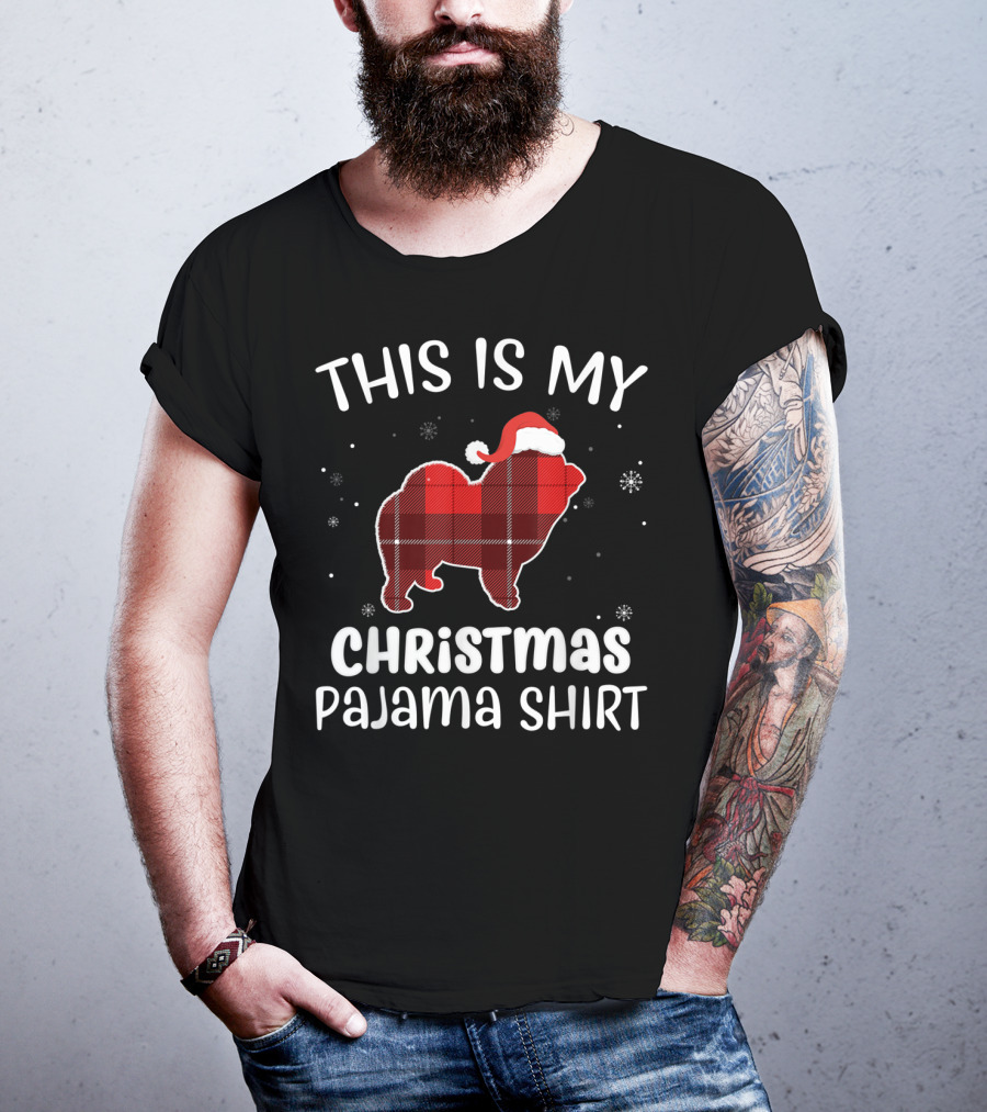 This Is My Christmas Pajama Shirt Chow Chow Dog T-Shirt