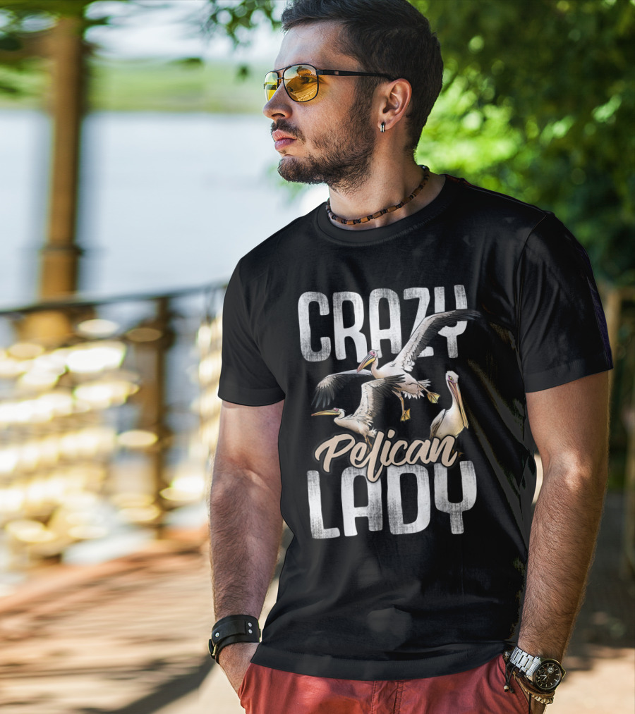 Crazy Pelican Lady T-Shirt