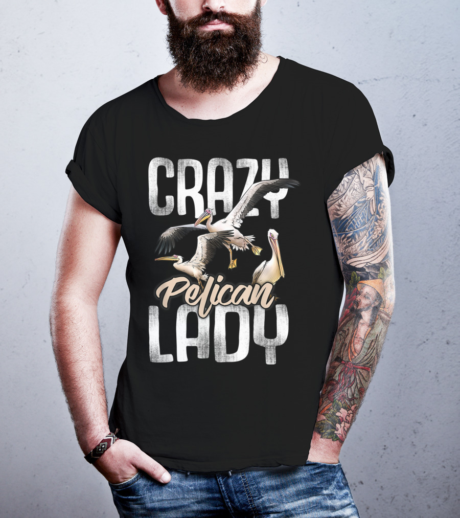 Crazy Pelican Lady T-Shirt