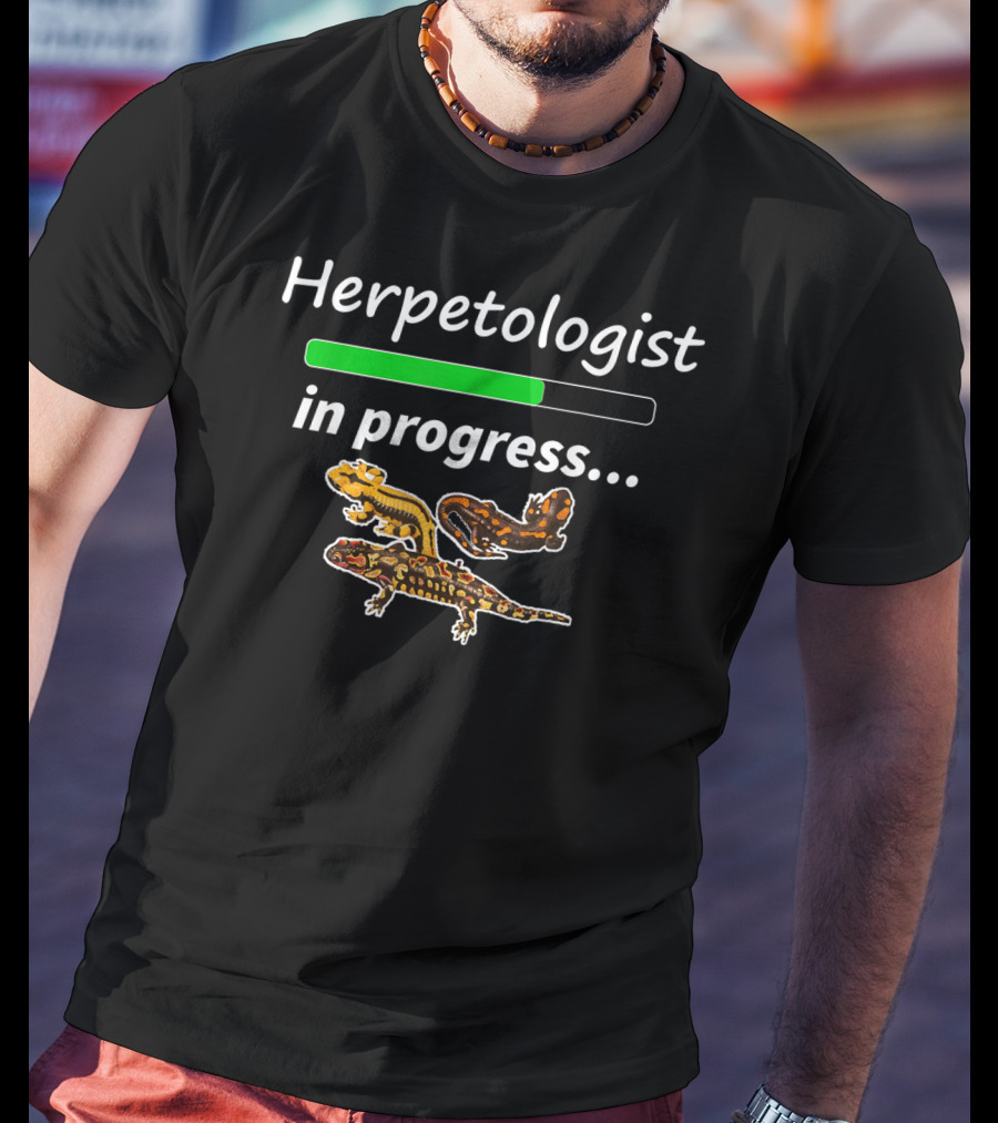 Herpetologist In Progress Tiger Salamander T-Shirt
