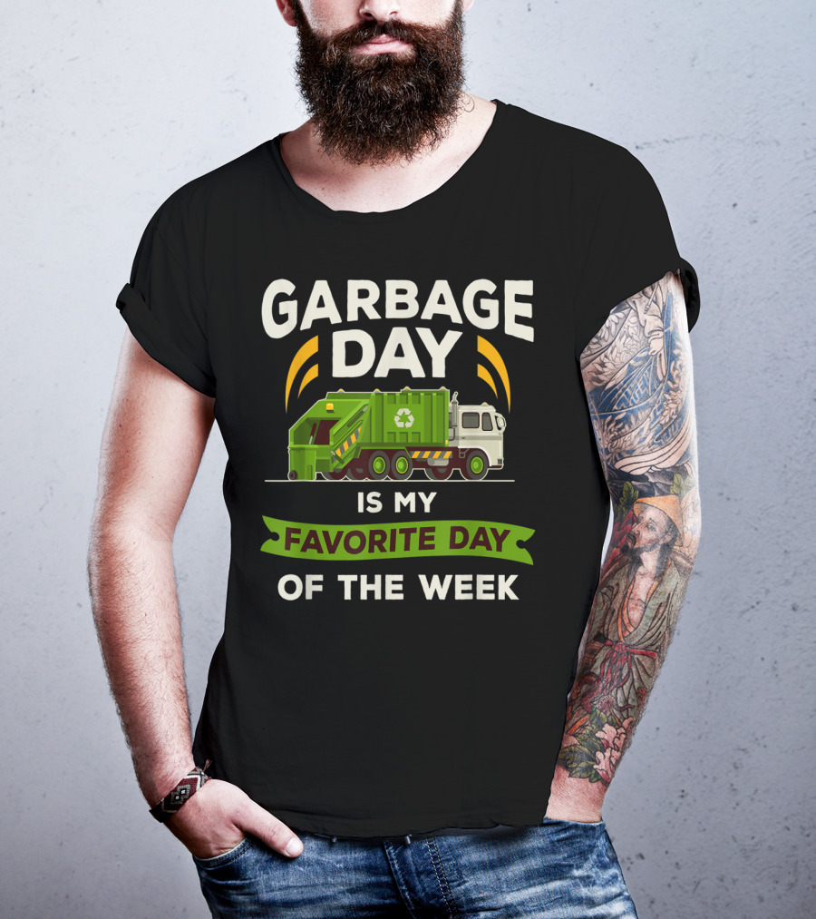 Garbage Day Is My Favorite Day Of The Week Kids City Garbage Truck T-Shirt