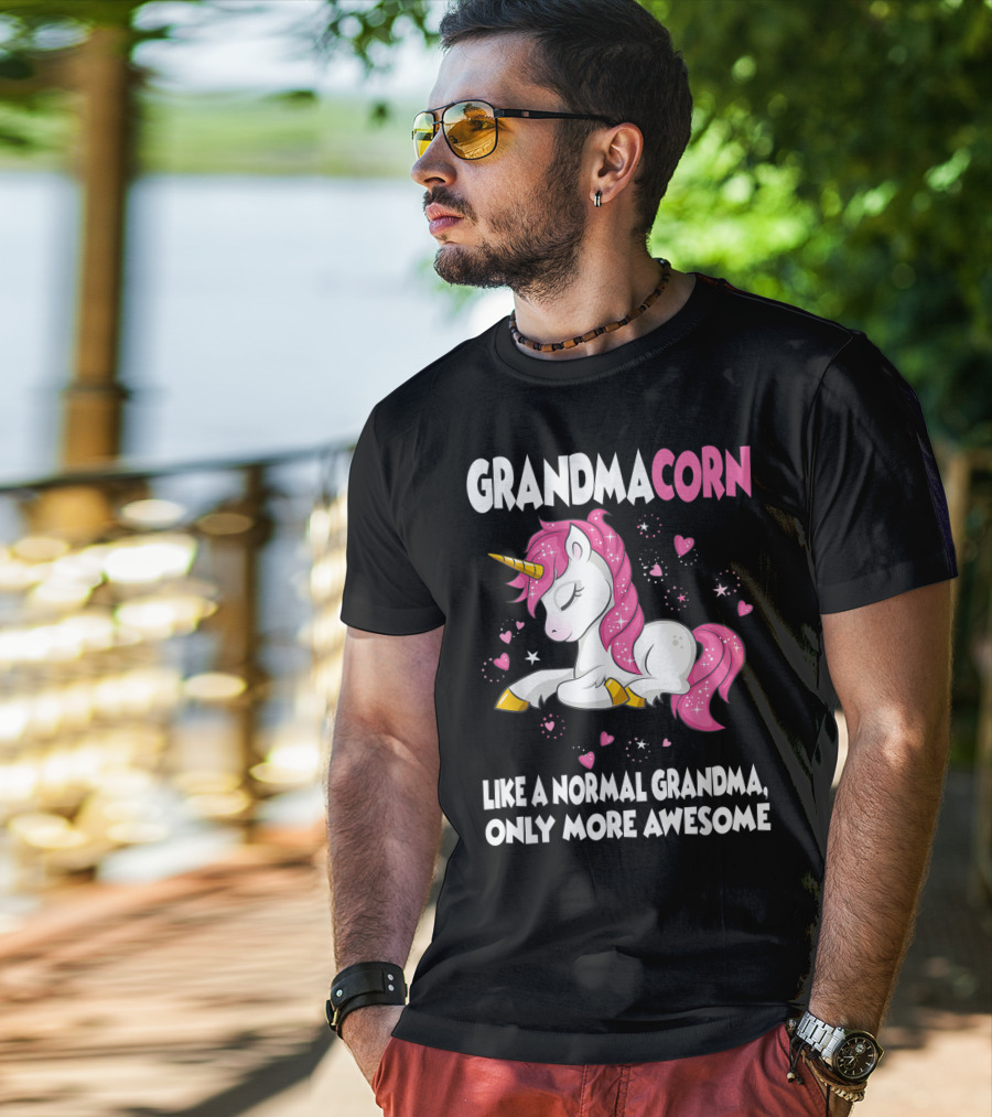 Grandmacorn Like A Normal Grandma Only More Awesome Cute Unicorn Lover T-Shirt