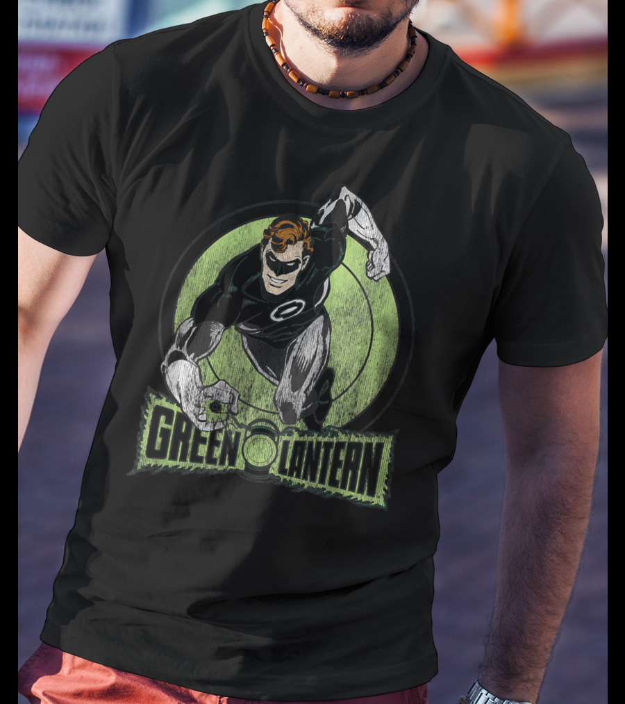 Green Lantern Dynamic Hero Inside Emblem Circle T-Shirt