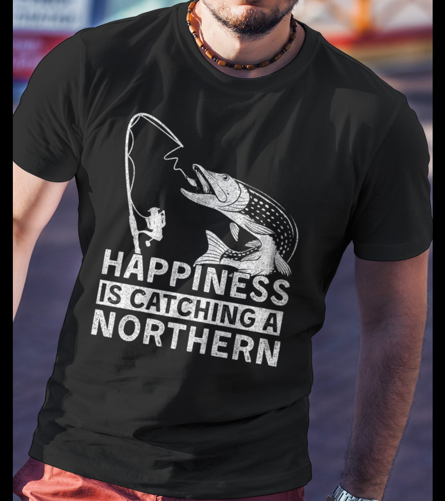 Happiness Is Catching A Northern Pike Camping T-Shirt